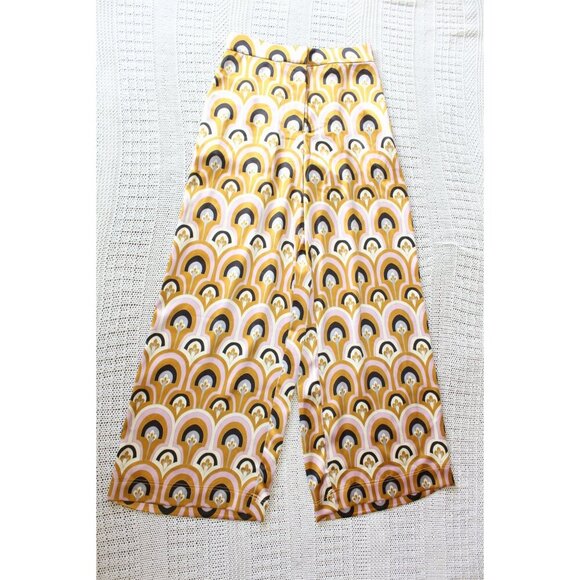 NWT House of Harlow Palazzo Pants & Top Set Satin Wide Leg Size M Golden Rainbow - Picture 13 of 13